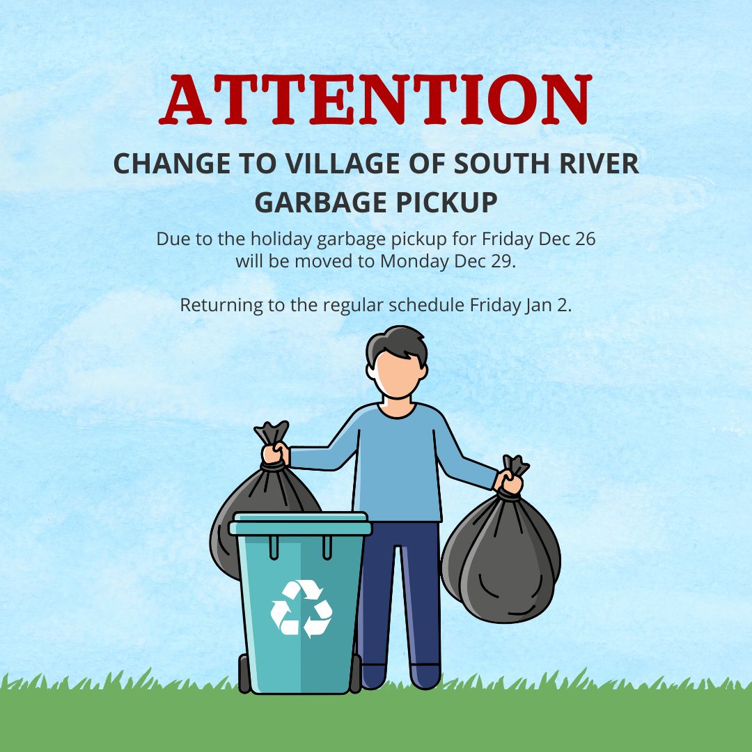 garbage date changed due to holiday